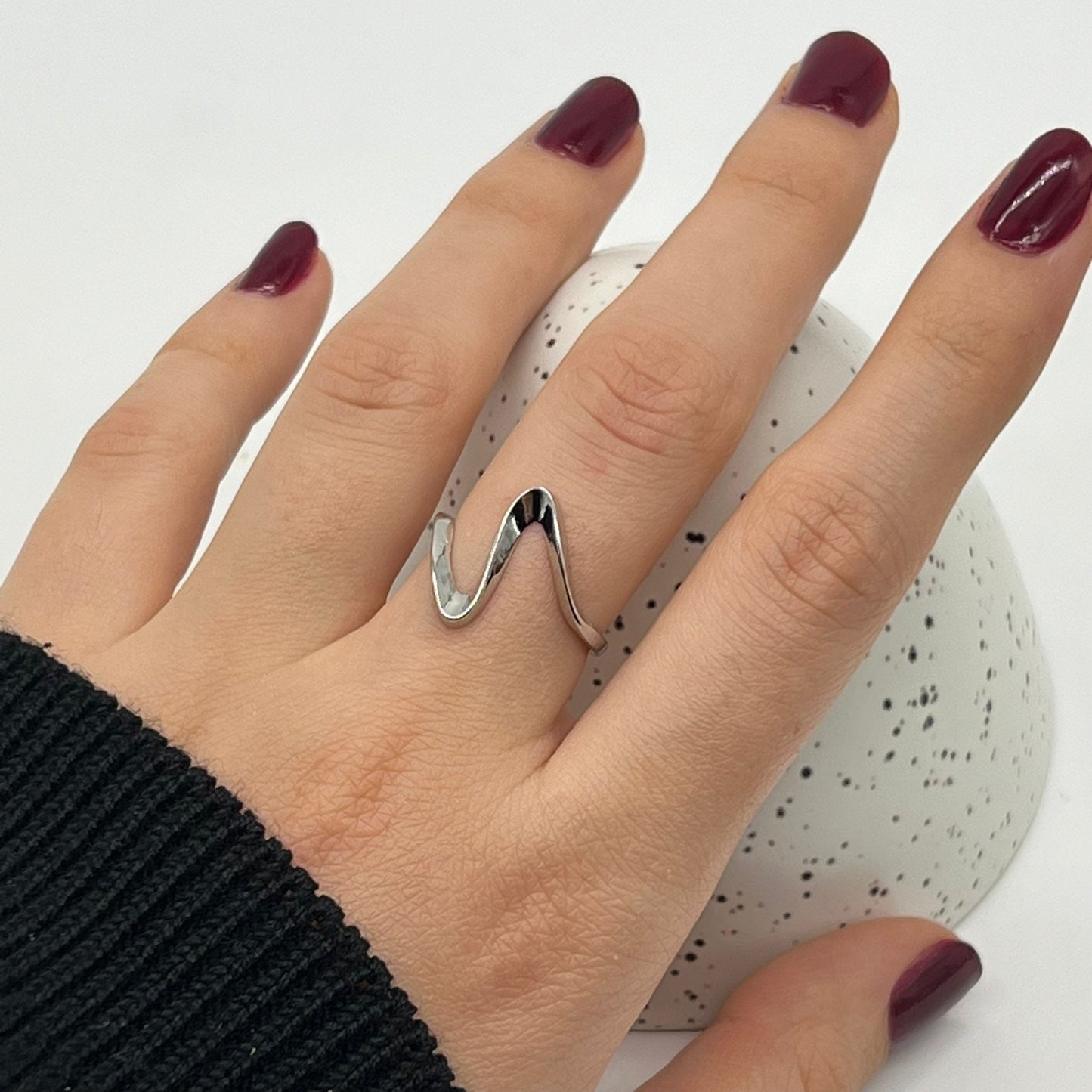 Thin Wave Ring For Ring