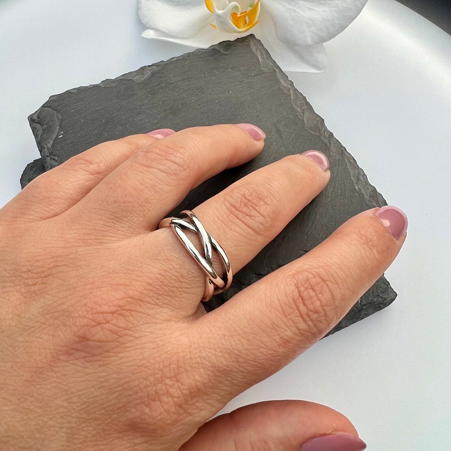 Chunky Silver Adjustable Ring