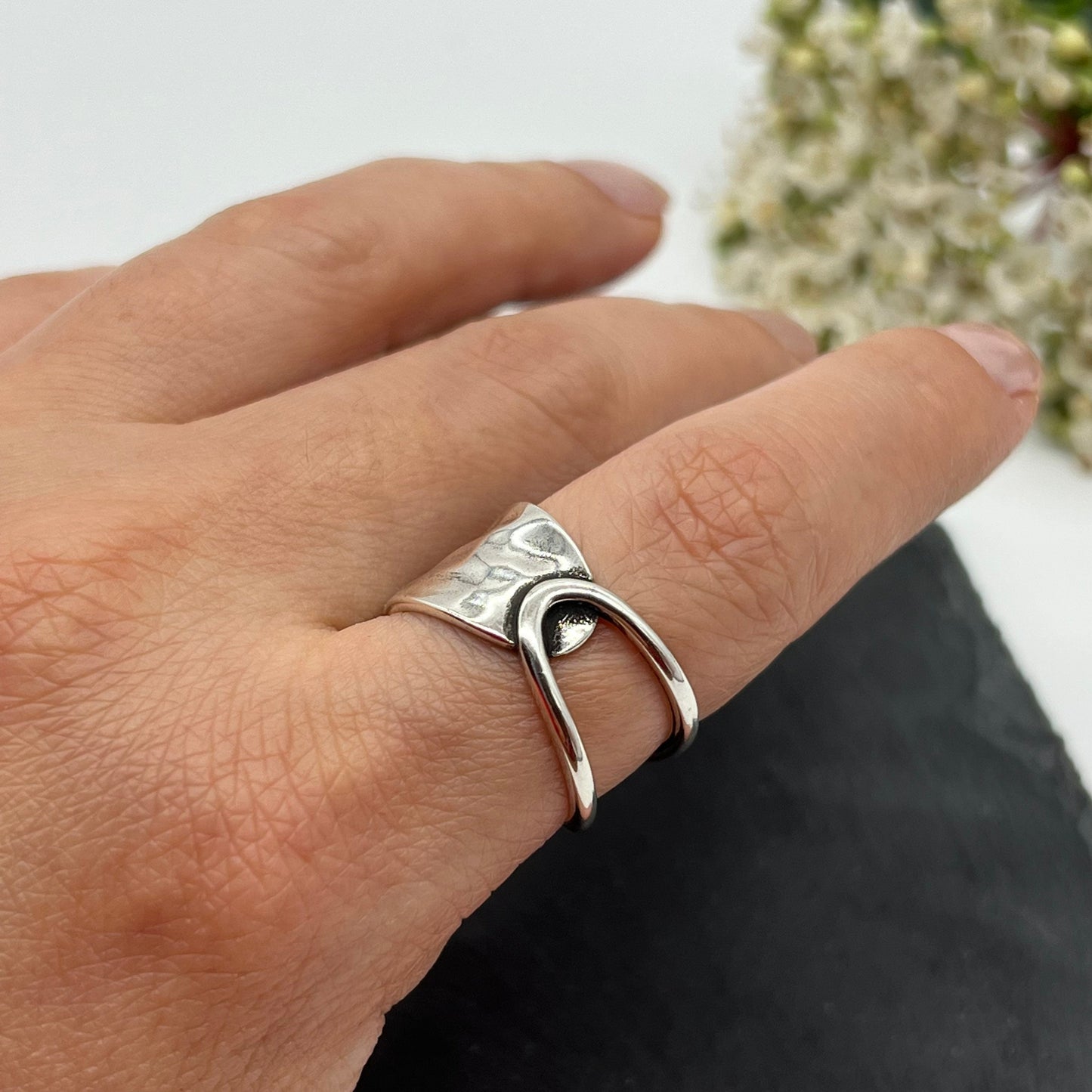 Hammered Chunky Ring, Thumb Ring, Adjustable Ring for Women, Dainty Ring, Open Ring, Rings for Woman, Gift For Her, Christmas Gift