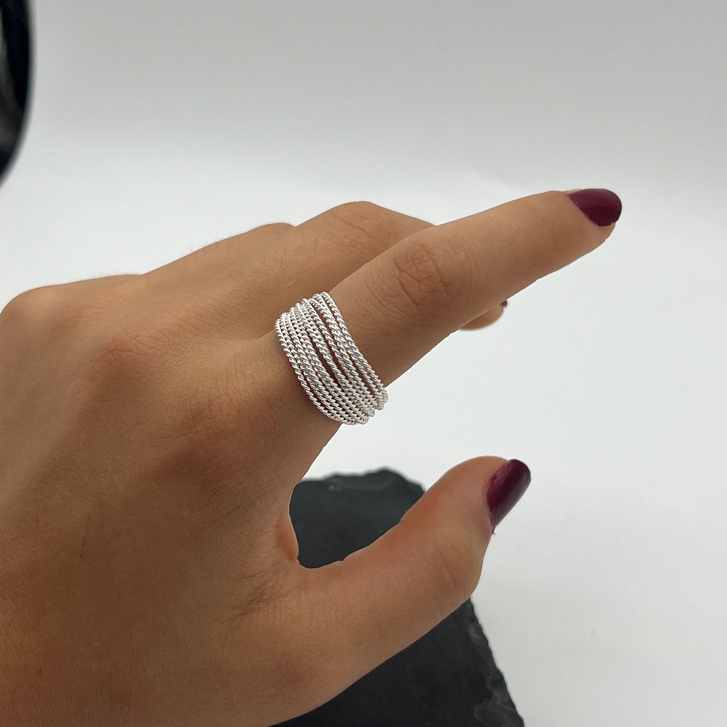 Statement Ring for Women, Multi Strand Adjustable Ring, Unique Lines Ring, Gift For Her,