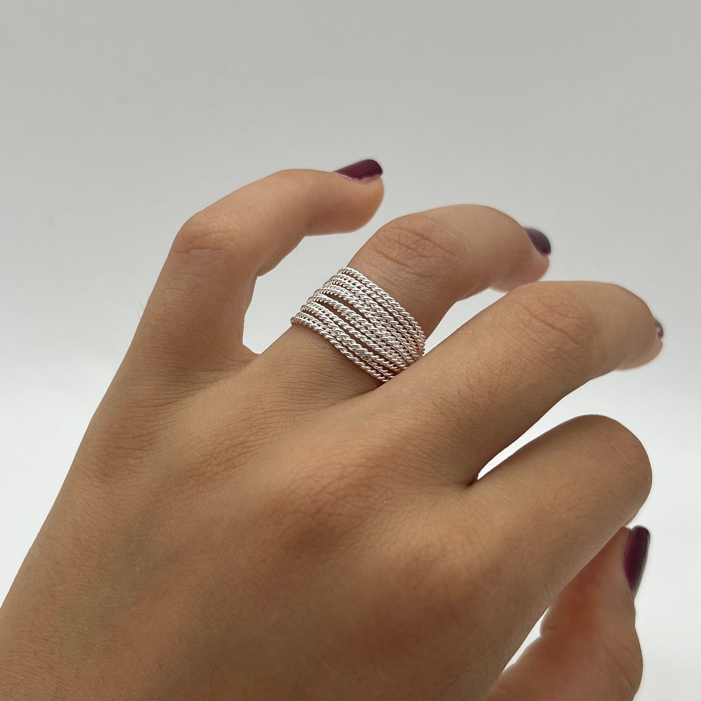 Statement Ring for Women, Multi Strand Adjustable Ring, Unique Lines Ring, Gift For Her,