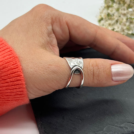 Hammered Chunky Ring, Thumb Ring, Adjustable Ring for Women, Dainty Ring, Open Ring, Rings for Woman, Gift For Her, Christmas Gift