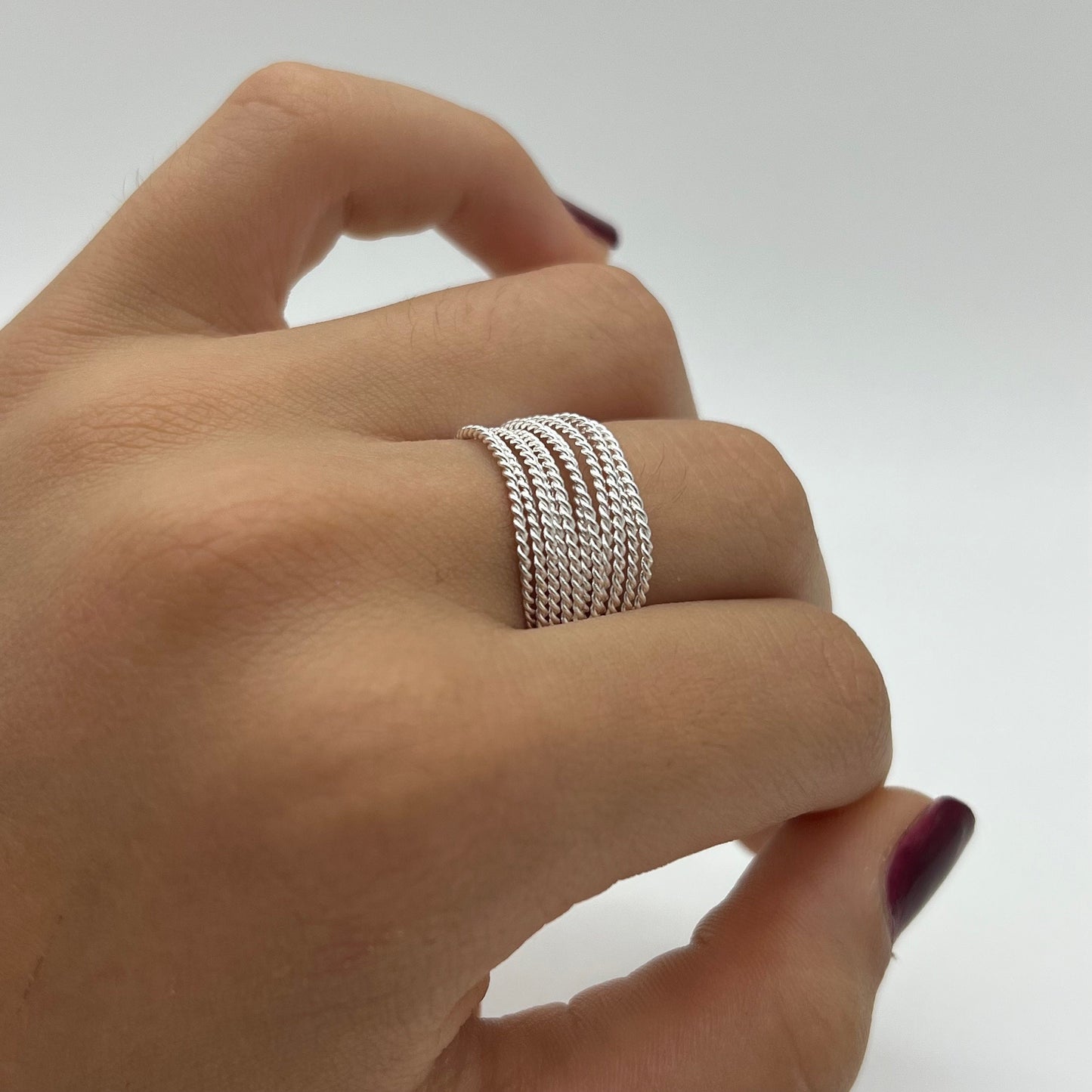 Statement Ring for Women, Multi Strand Adjustable Ring, Unique Lines Ring, Gift For Her,