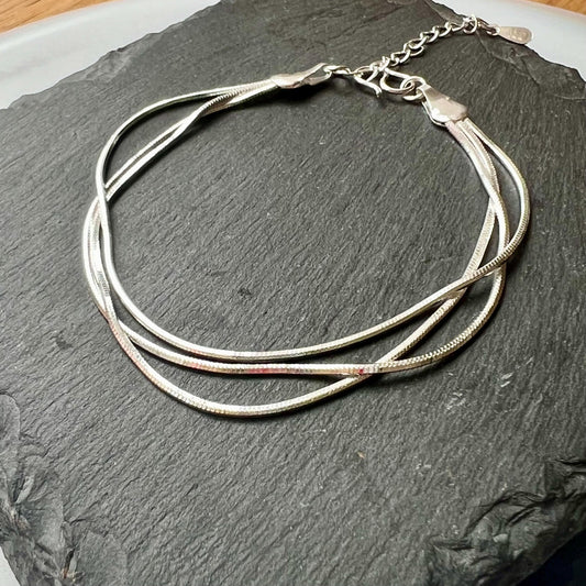 Silver Dainty Chain Bracelet for Women